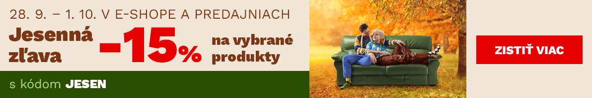 PODZIMNÍ SLEVA 15 % na vybrané produkty 28.9. - 1.10. 2026