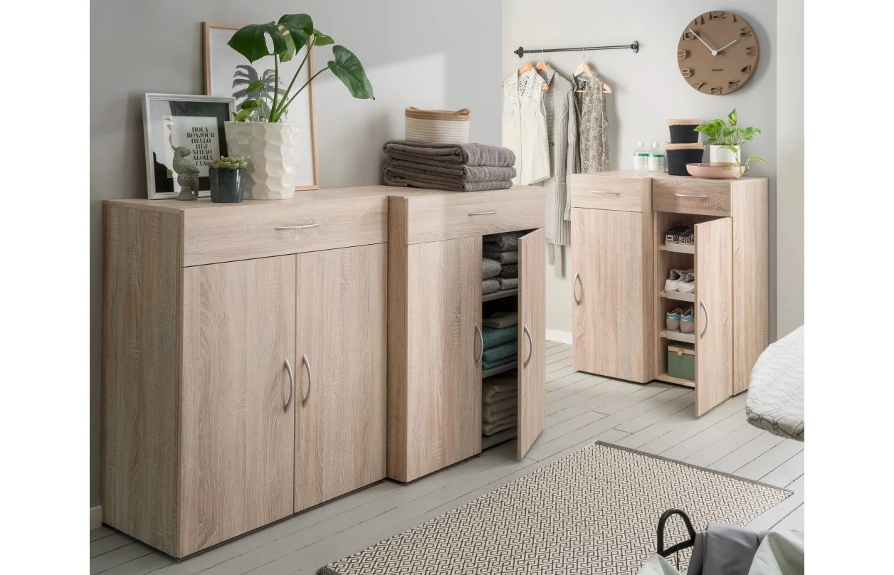 Policová skriňa Multiraum, 70 cm, biela 17