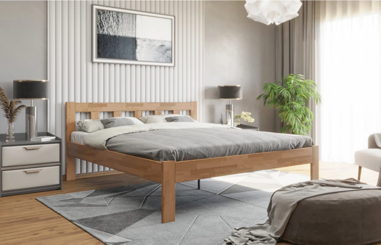 Manželská posteľ Tema 180x200 cm, šedý buk 5