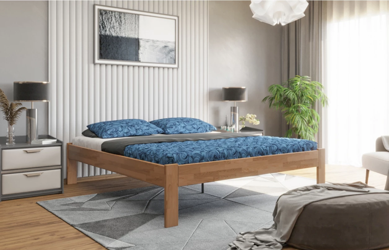 Posteľ Tema Futon 180x200 cm, šedý buk 5