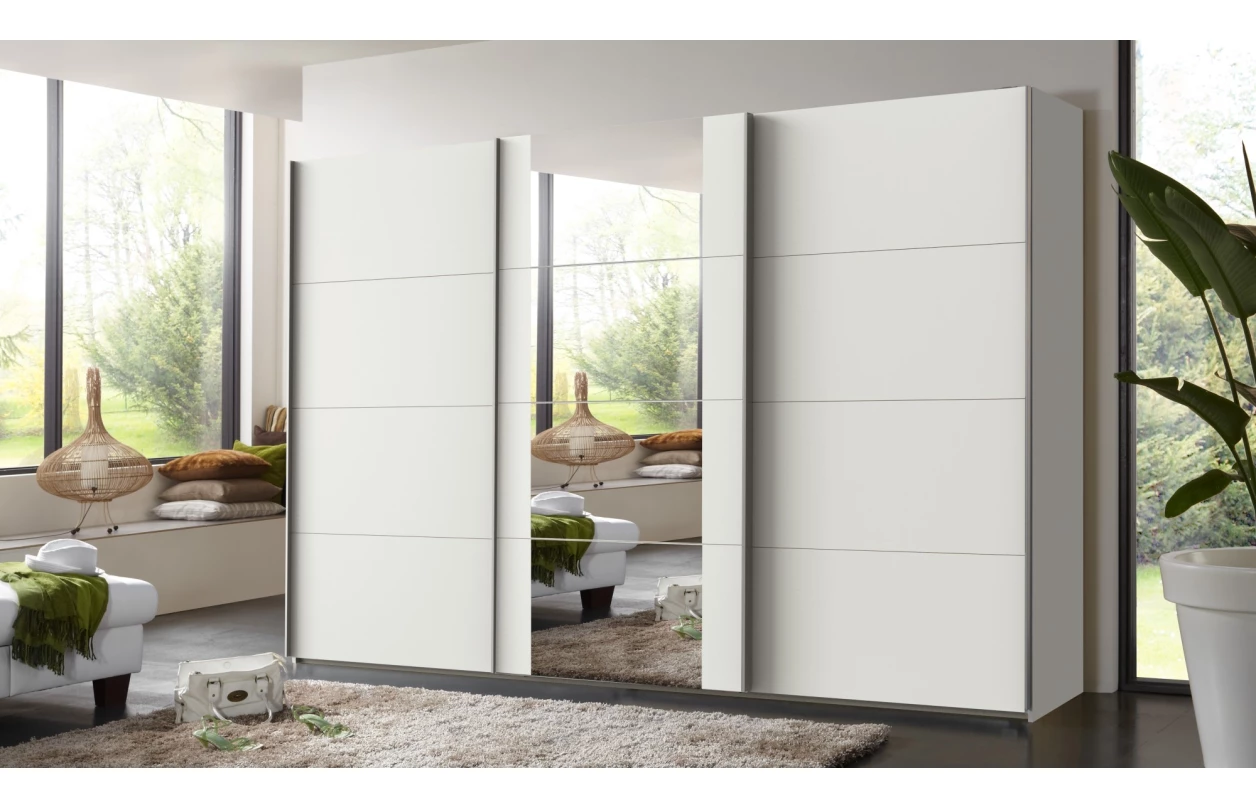 Šatníková skriňa Bern, šírka 225 cm/výška 208 cm, biela 10