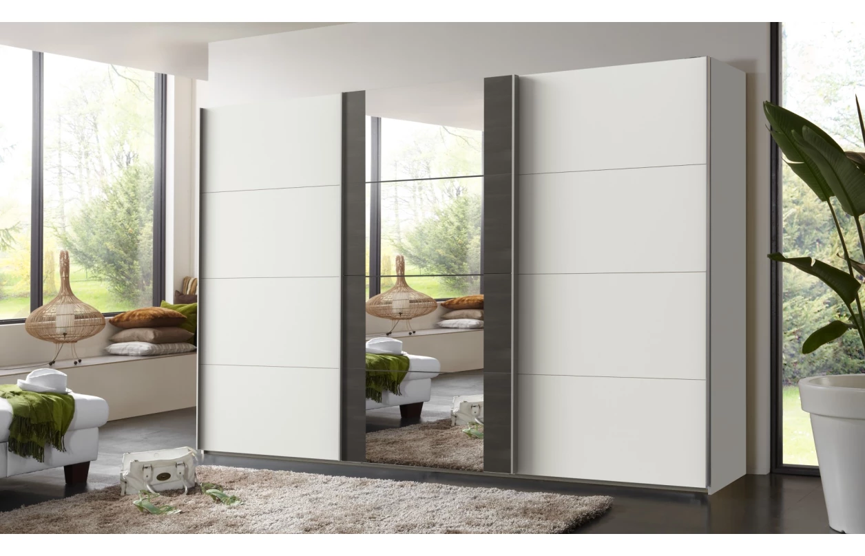 Šatníková skriňa Bern, šírka 313 cm/výška 208 cm, biela 3