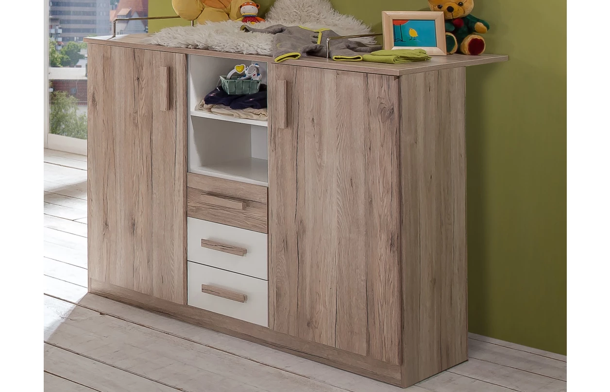 Šatníková skriňa Cariba, 90 cm, dub san remo/biela 2