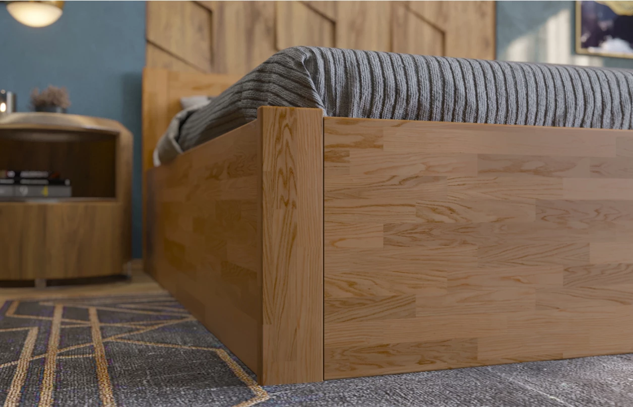 Posteľ s úložným priestorom Fava Box 180x200 cm, šedý buk 6