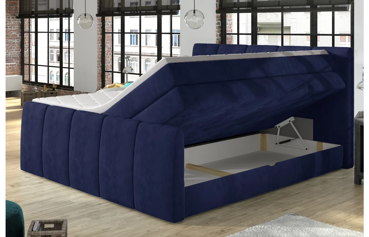 Posteľ boxspring Fresco 180x200 cm, béžová látka 10