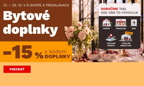 15 % na bytové doplňky 21-25-10-2026