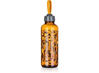 Fľaša na pitie Manon 450 ml, hnedé sklo
