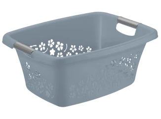 Kôš na prádlo Flowers 25 l, šedý