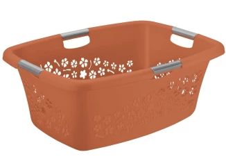 Kôš na bielizeň Flowers 50 l, terakota