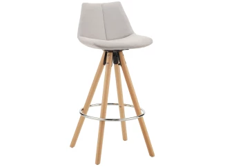 Barová stolička Aspen, svetlo šedá látka