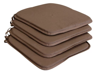 Súprava podsedákov na stoličky (4 ks) Bella 38x38 cm, hnedá