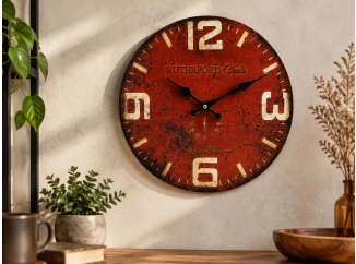 Nástenné hodiny London 30 cm, retro vintage, MDF