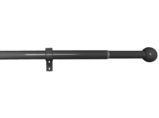 Garniža Lory 120-230 cm, čierny nikel