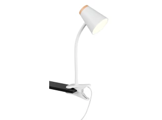 Čítacia lampička so štipcom LED Pongo, biela