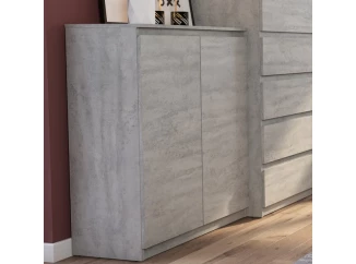 Skrinka Carlos 80 cm, šedý beton