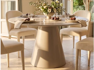 Okrúhly jedálenský stôl Garret 120 cm, imitácia šedý kameň