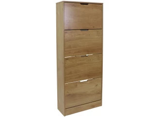 Botník Rubble, 4 dverový, dub