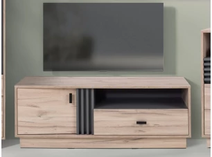 TV skrinka Ancona, 125 cm, dub estana/antracit