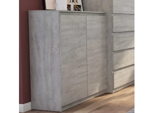 Skrinka Carlos 80 cm, šedý beton