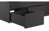 Posteľ s úložnými zásuvkami Assisi 120x200 cm, antracitová