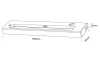 LED osvetlenie kuchynskej linky Alino 55 cm, titánová šedá