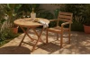 Okrúhly záhradný stôl Dumai, 90 cm, teak