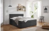 Posteľ boxspring Aston 180x200 cm, antracitovo šedá látka
