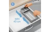 Organizér na príbory UniFit 40-49 cm, šedý