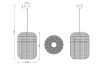Luster Runa, sisal/kov