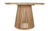 Okrúhly záhradný jedálenský stôl Manado, 120 cm, teak