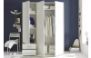Šatníková skriňa Valencia,155 cm, dub artisan/biela