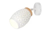 Nástenná lampa Bidar, bielykov/drevo