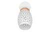 Nástenná lampa Bidar, bielykov/drevo