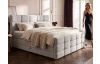 Posteľ boxspring Shadow 180x200 cm, svetlo šedá štruktúrovaná látka