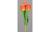 Umelá kvetina Zväzok tulipánov 30 cm, oranžová
