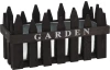 Kvetináč s plotom Garden 35 cm, čierne drevo