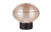 LED stolná lampa nabíjacia Earl 14 cm, jantarové sklo