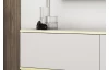Závesná TV skrinka Orfeo, 135 cm, biela/zlatá