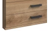 Komoda so zásuvkami Cork, 91 cm, doskový dub/grafit