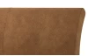 Posteľ Dezra 160x200 cm, hnedá látka v optike kože