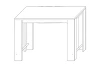 Barový stôl Frieda 120x58 cm, dub sonoma