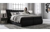 Posteľ boxspring Agnes 180x200 cm,lesklo čierna látka