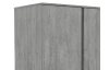 Šatníková skriňa Carlos, šedý beton, 100 cm