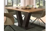 Rozkladací jedálenský stôl Moteon 150x90 cm, dub artisan/sivý, podnož V