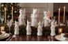 Dekoračná soška (mix) Anjel s hudobným nástrojom, biely porcelán