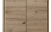 Vysoká komoda s osvetlením Memphis, 145 cm, dub artisan/grafit