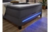Posteľ boxspring s osvetlením Jefferson 140x200 cm, antracitová látka