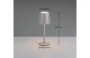 Nabíjacia LED stolná lampička Diaz, šedá