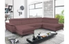 Sedacia súprava Braga 3A, staroružová látka, tvar  ľavé U