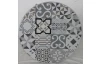 Záhradný set s motívom mozaiky Mosaic, čierny/biely